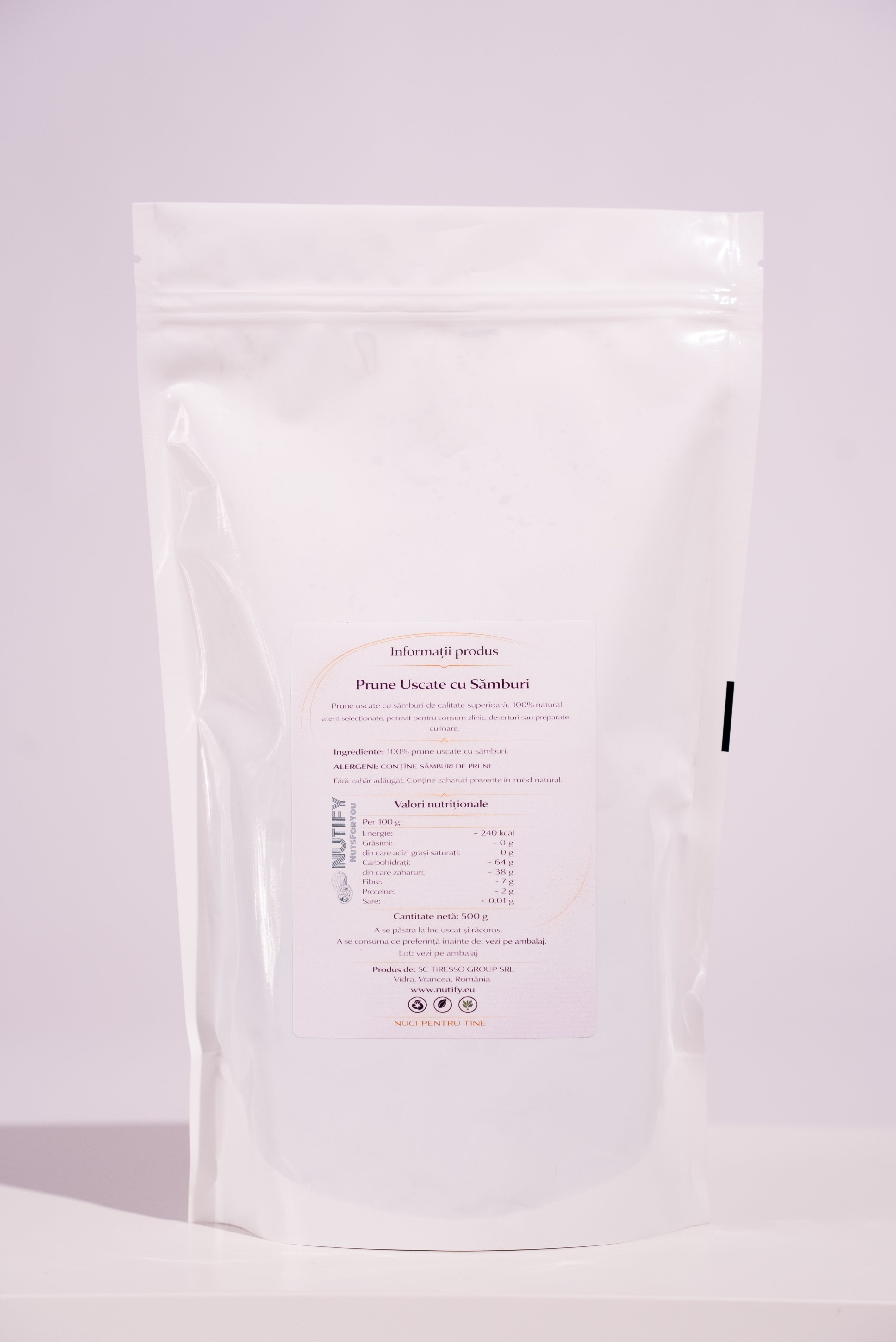 Prune uscate cu sâmburi 500G